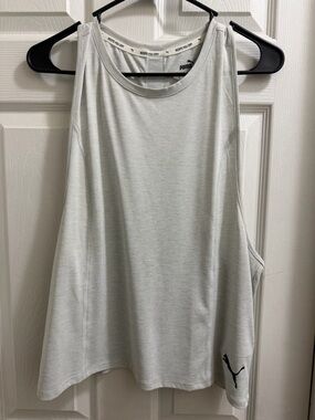 Puma Light Gray Sleeveless Athletic Tank Top